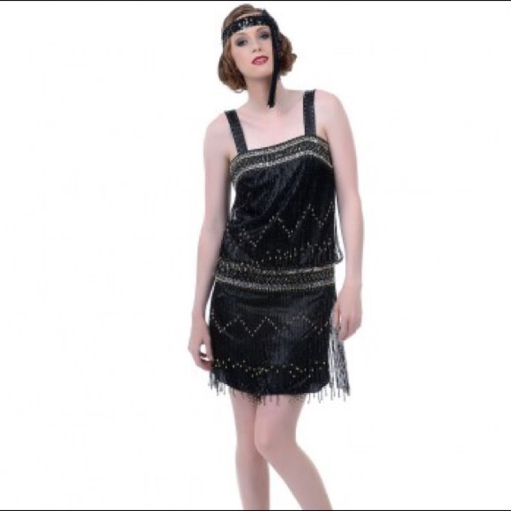 1920’s Black Flapper Dress.